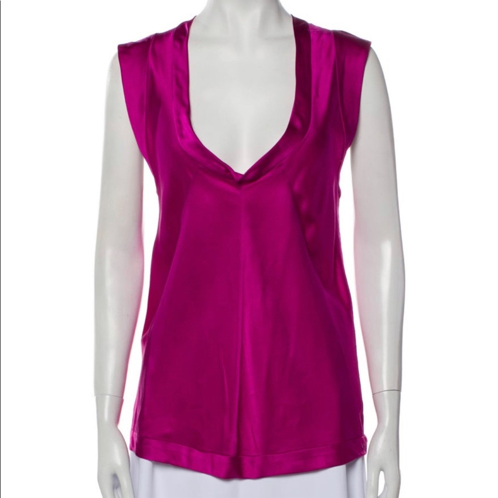 Thakoon Silk Plunge Blouse